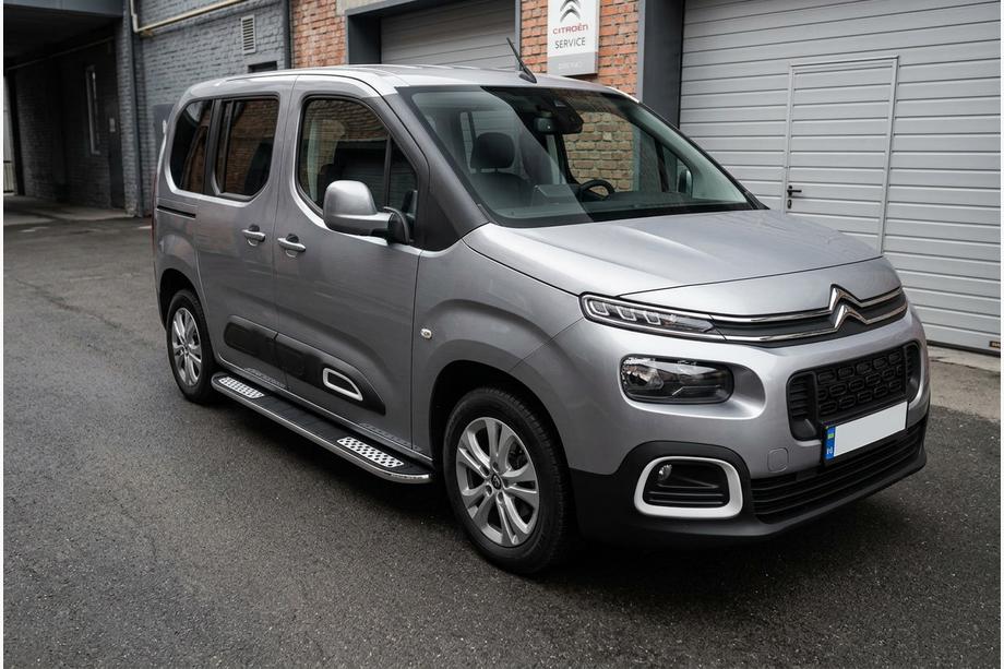 Citroen Berlingo/Multispace 2018- рр. Бокові пороги Tayga V2 (2 шт., алюміній) Фото 1