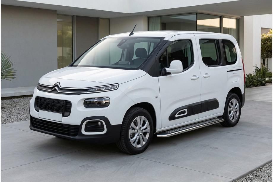 Citroen Berlingo/Multispace 2018- рр. Бокові пороги Maydos V2 (2 шт., алюміній ↗ нерж) Фото 1