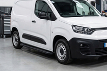 Peugeot Partner/Rifter 2019- рр. Бокові пороги Bosphorus Black (2 шт., алюміній) фото 1