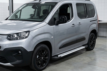 Opel Combo 2019- рр. Бокові пороги Allmond Grey (2 шт., алюміній) фото 1