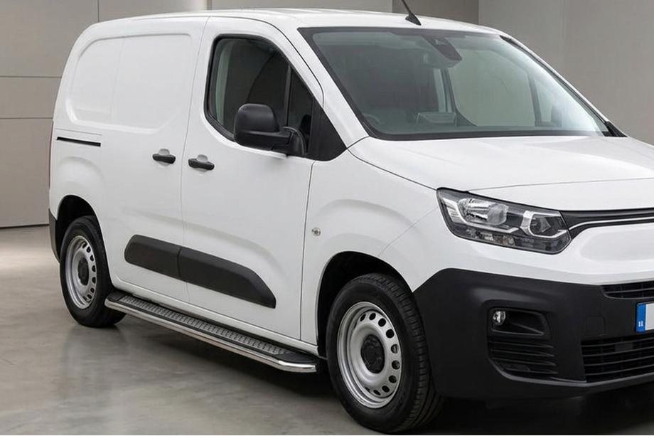 Opel Combo 2019- рр. Бокові пороги Maydos V2 (2 шт., алюміній ↗ нерж) Image