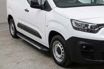 Opel Combo 2019- рр. Бокові пороги Duru (2 шт., алюміній) фото 1
