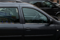 Renault Logan MCV 2005-2013 рр. Зовнішня окантовка стекол (4 шт, нерж.) фото 6