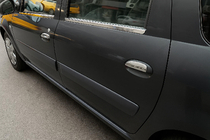 Renault Logan MCV 2005-2013 рр. Зовнішня окантовка стекол (4 шт, нерж.) фото 5