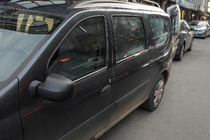 Renault Logan MCV 2005-2013 рр. Зовнішня окантовка стекол (4 шт, нерж.) фото 3