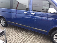 Volkswagen T6 2015-2024 рр. Молдинги на двері (нерж, Чорний хром) фото 1