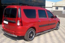 Renault Logan MCV 2005-2013 рр. Бічні труби (2 шт., нерж.) фото 4