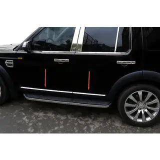 Молдинг дверної OmsaLine (4 шт., нерж.) Land Rover Discovery III 2004-2009 рр. фото 1