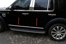 Land Rover Discovery IV 2009-2017 рр. Молдинг дверної OmsaLine (4 шт., нерж.) фото 1