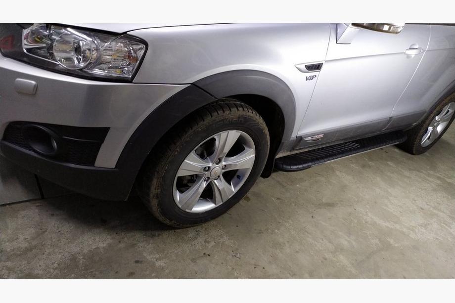 Chevrolet Captiva 2006-2019 рр. Бокові пороги Bosphorus Grey (2 шт., алюміній) Image
