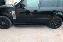 Range Rover III L322 2002-2012 рр. Бокові пороги Tayga Black (2 шт., алюміній) фото 5