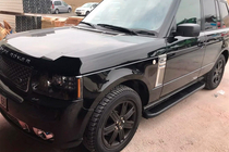 Range Rover III L322 2002-2012 рр. Бокові пороги Tayga Black (2 шт., алюміній) фото 2