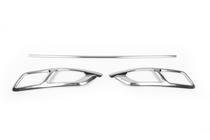 Volkswagen Passat B8 2015-2023 рр. Накладки на глушник Carmos SD/SW (2019+, 3 шт, нерж) фото 5