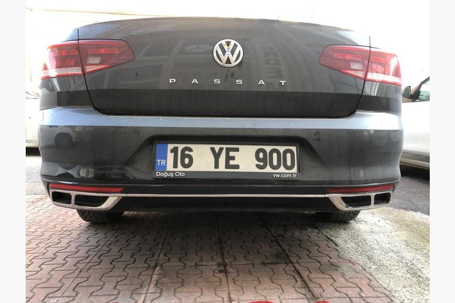 Volkswagen Passat B8 2015-2023 рр. Накладки на глушник Carmos SD/SW (2019+, 3 шт, нерж) Фото 4