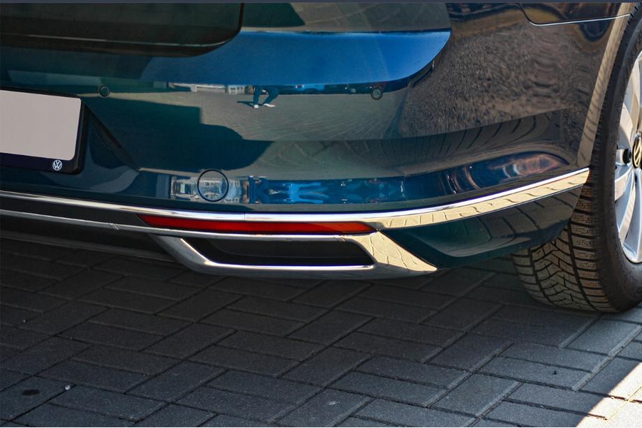 Volkswagen Passat B8 2015-2023 рр. Накладки на глушник OmsaLine SD/SW (2019+, 3 шт, нерж) Фото 3