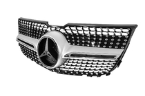 Mercedes GLK class X204 2008-2015 рр. Передня решітка Diamond Silver (2013-2015) фото 6
