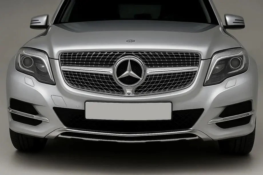 Mercedes GLK class X204 2008-2015 рр. Передня решітка Diamond Silver (2013-2015) Без камери