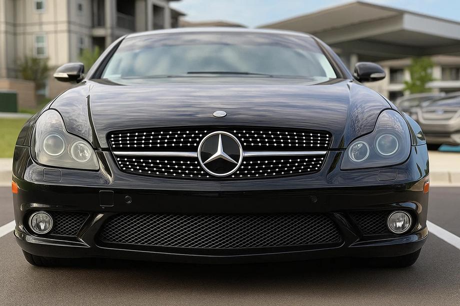 Mercedes CLS C219 2004-2010 рр. Передня решітка (2008-2010, Diamond Silver) Фото 1