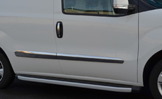 Fiat Doblo II 2010-2022 рр. Молдинг дверний (4 шт., нерж.) OmsaLine - Італійська нержавійка фото 5