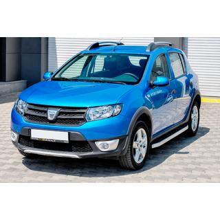 Бокові пороги Fullmond (2 шт., алюміній) Renault Sandero 2013-2022 рр. фото 1