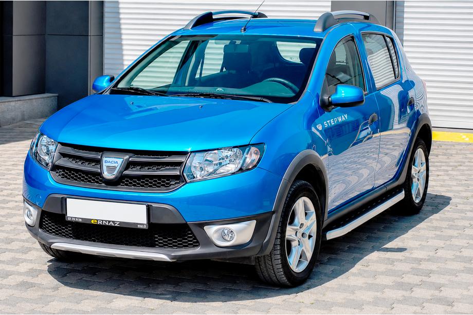 Renault Sandero 2013-2022 рр. Бокові пороги Fullmond (2 шт., алюміній) Image