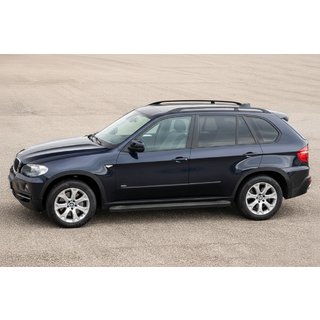 Бокові пороги Allmond Black (2 шт., алюміній) BMW X5 E70 2007-2013 рр. фото 1