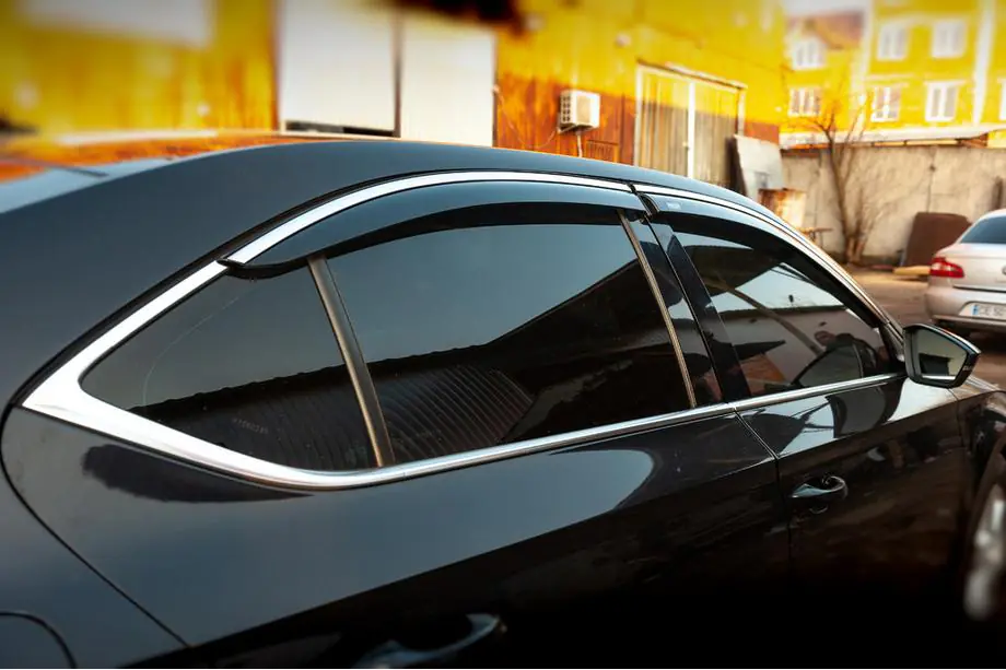 Skoda Superb 2015-2024 рр. Вітровики з хромованим молдингом SD (4 шт, Niken) Фото 2