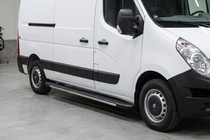 Opel Movano 2010-2021 рр. Бокові пороги Bosphorus Grey (2 шт., алюміній) фото 1