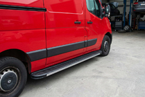 Renault Master 2011-2023 рр. Бокові пороги Maya V1(2 шт., алюміній) фото 1