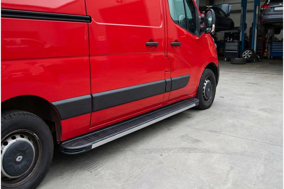 Renault Master 2011-2023 рр. Бокові пороги Maya V1(2 шт., алюміній) Image