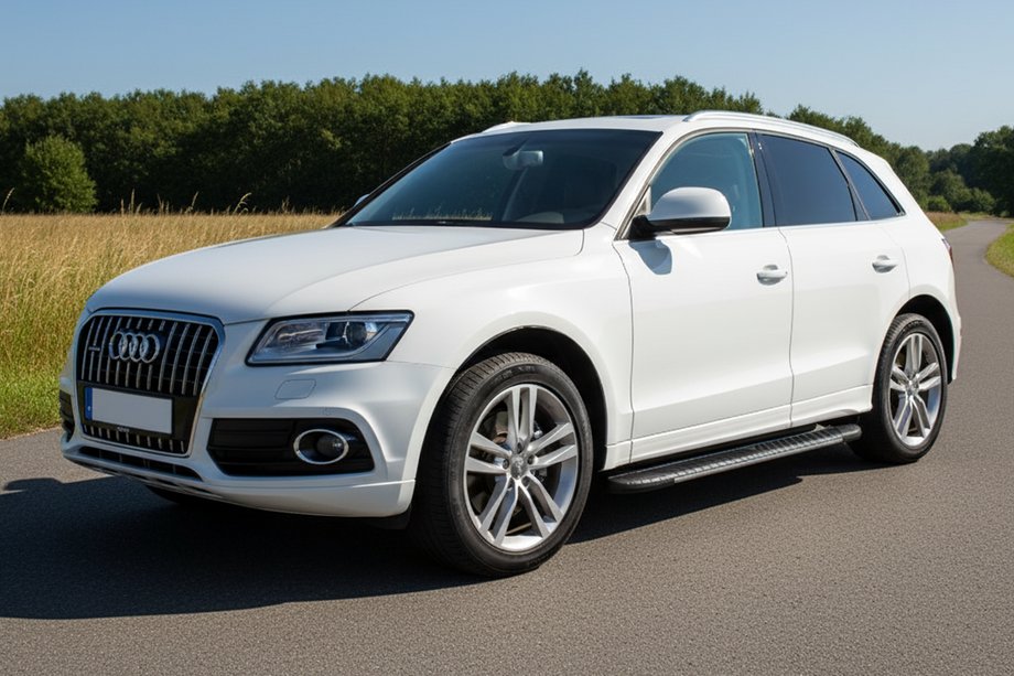 Audi Q5 2008-2017 рр. Бокові пороги Bosphorus Grey (2 шт., алюміній) Image