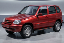 Chevrolet Niva 1998-2020 рр. Бокові пороги Maya Red (2 шт., алюміній) фото 1