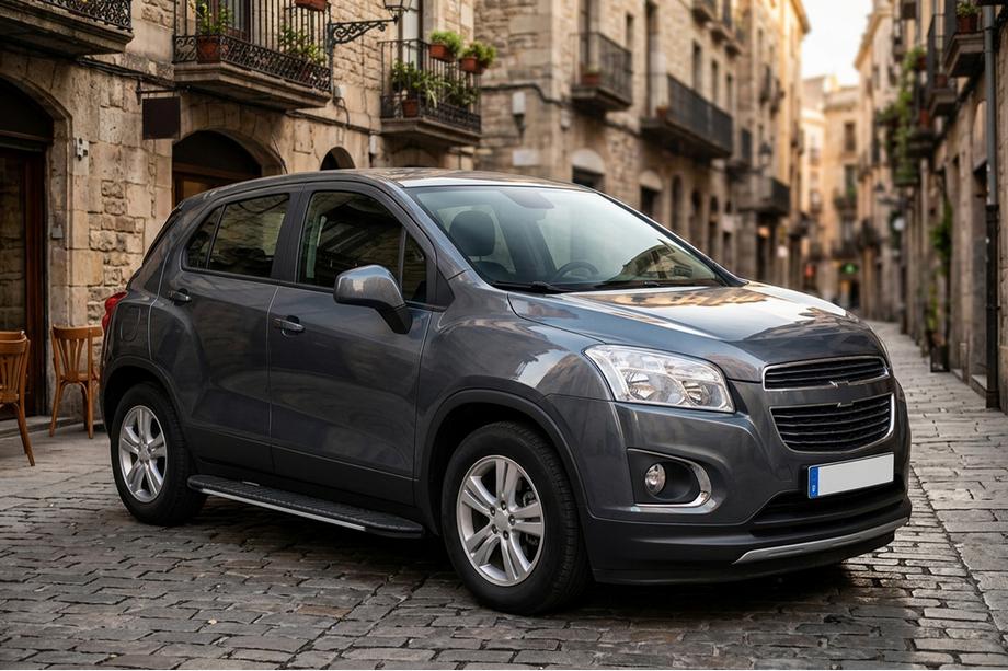 Chevrolet Trax 2012-2023 рр. Бокові пороги Bosphorus Grey (2 шт., алюміній) Image