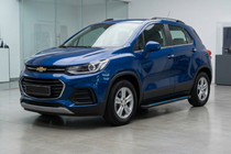 Chevrolet Trax 2012-2023 рр. Бокові пороги Maya Blue (2 шт., Алюміній) фото 1