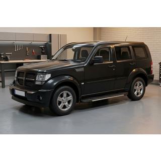 Бокові пороги Bosphorus Grey (2 шт., алюміній) Dodge Nitro 2006-2011 рр. фото 1