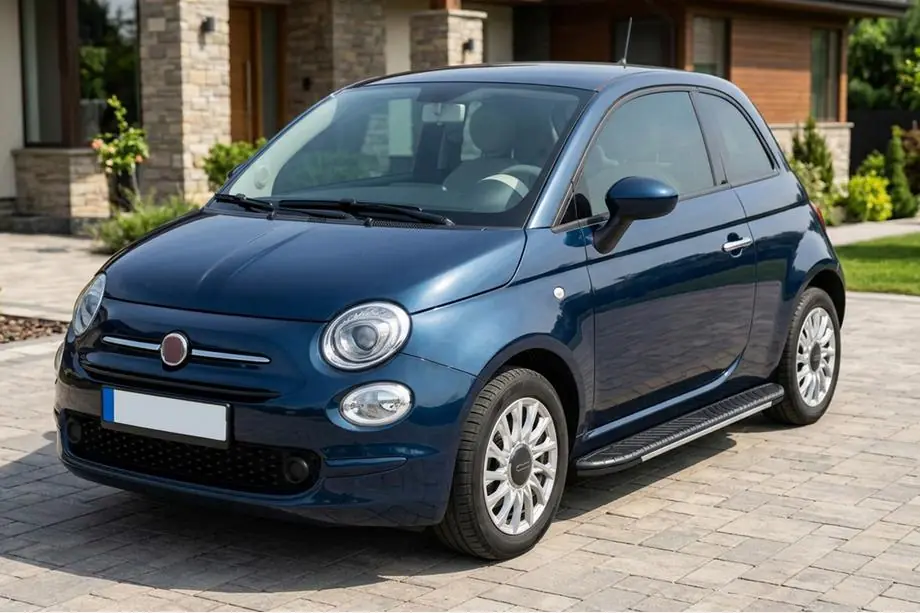 Fiat 500/500L 2013-2022 рр. Бокові пороги Bosphorus Grey (2 шт., алюміній) Image