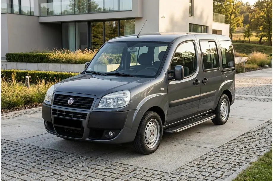 Fiat Doblo I 2005-2010 рр. Бокові пороги Bosphorus Grey (2 шт., алюміній) Image
