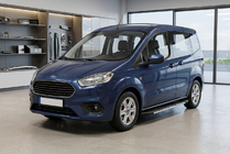 Ford Courier 2014-2023 рр. Бокові пороги Bosphorus Grey (2 шт., алюміній) фото 1