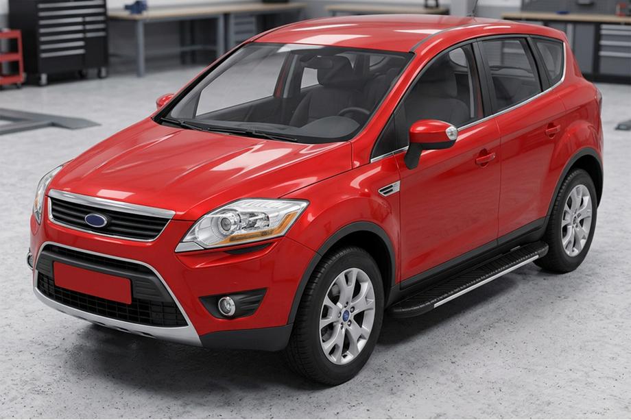 Ford Kuga 2008-2013 рр. Бокові пороги Bosphorus Grey (2 шт., алюміній) Image