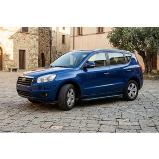 Бокові пороги Maya Blue (2 шт., алюміній) Geely Emgrand X7 2011- рр. фото 1