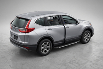 Honda CRV 2017-2022 рр. Бокові пороги Bosphorus Grey (2 шт., алюміній) фото 1