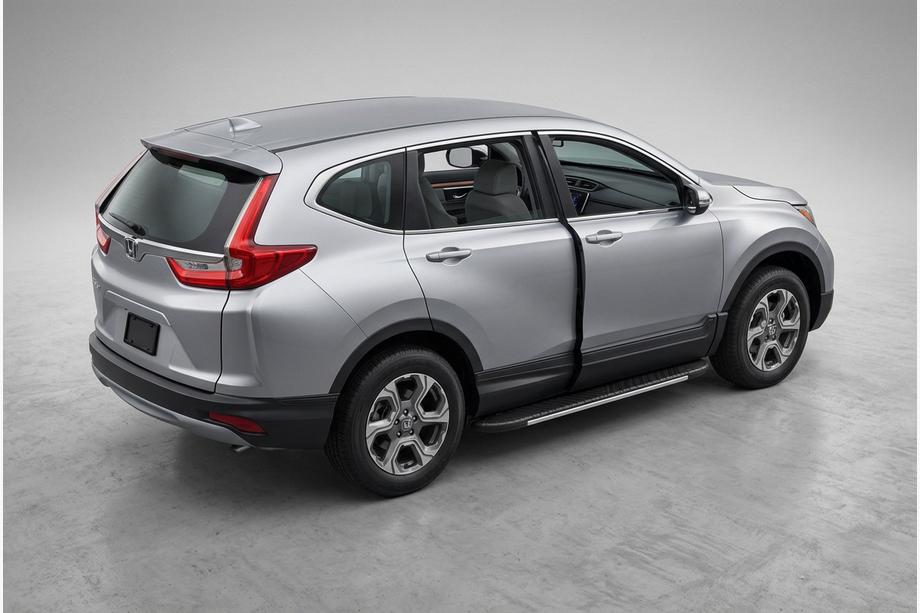 Honda CRV 2017-2022 рр. Бокові пороги Bosphorus Grey (2 шт., алюміній) Image