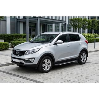 Бокові пороги Bosphorus Grey (2 шт., алюміній) Kia Sportage 2010-2015 рр. фото 1