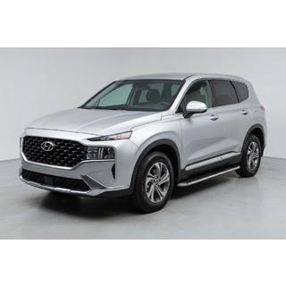 Бокові пороги Maydos V1 (2 шт., алюміній ↗ нерж) Hyundai Santa Fe 4 2018-2023 рр. фото 1