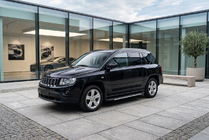 Jeep Compass 2006-2016 рр. Бокові пороги Bosphorus Grey (2 шт., алюміній) фото 1