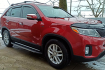 Kia Sorento II XM 2009-2014 рр. Бокові пороги Bosphorus Grey (2 шт., алюміній) 2013-2016 фото 10