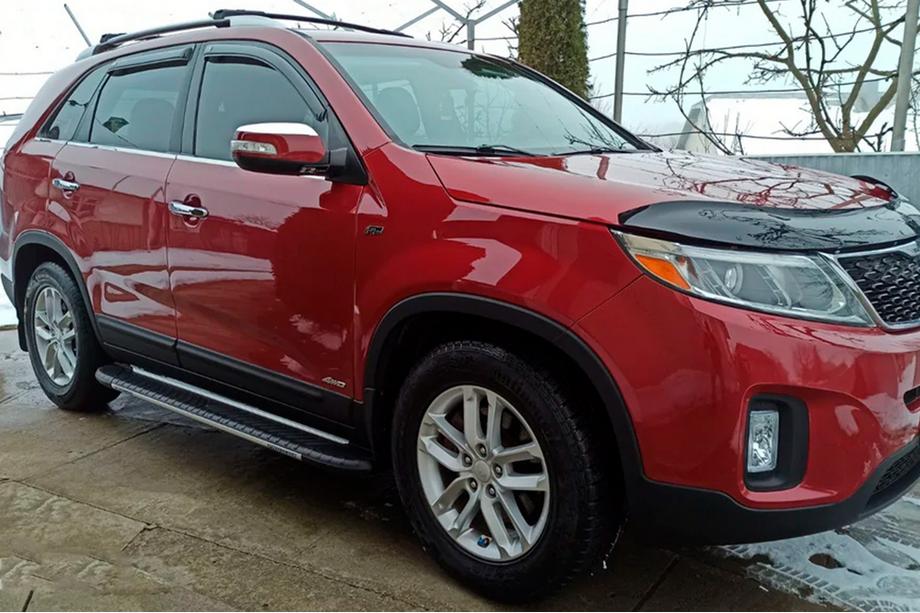Kia Sorento II XM 2009-2014 рр. Бокові пороги Bosphorus Grey (2 шт., алюміній) 2010-2013 Фото 10