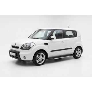 Бокові пороги Bosphorus Grey (2 шт., алюміній) Kia Soul I 2008-2013 рр. фото 1