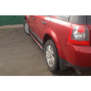 Бокові пороги Maya Red (2 шт., алюміній) Land Rover Freelander II 2006-2014 рр. фото 3