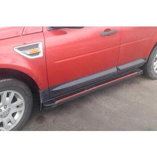 Бокові пороги Maya Red (2 шт., алюміній) Land Rover Freelander II 2006-2014 рр. фото 1